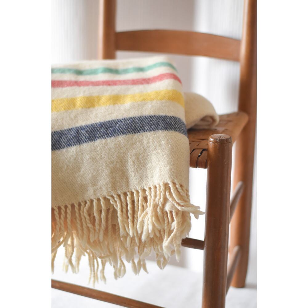 Vintage Hudson Bay “Caribou Rug” Throw Blanket
